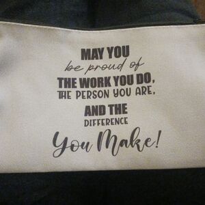 Inspirational Quote Canvas Pouch